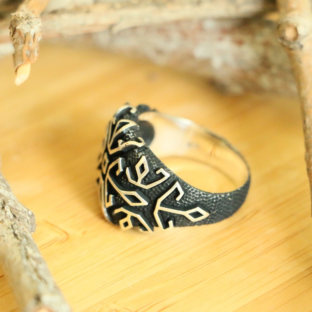 925Sterling Silver Viking Men's Rings Size 10 - Picture 8 of 8